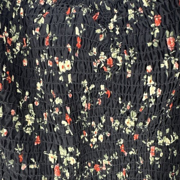J For Justice Sz 2X Black Floral Off The Shoulder Babydoll Top - Picture 2 of 6